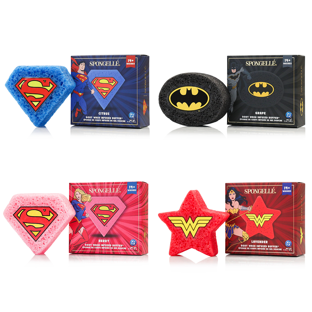 DC Superhero Body Buffer Assorted PackBody Wash Infused BufferTorqelo.com