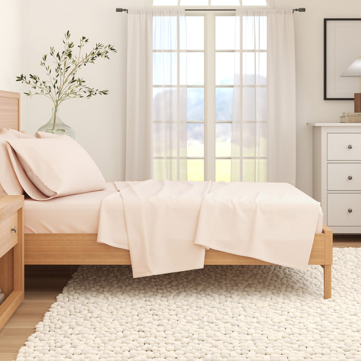 Cotton Solid Flannel Sheet - Nordic Collection by Great Bay Home