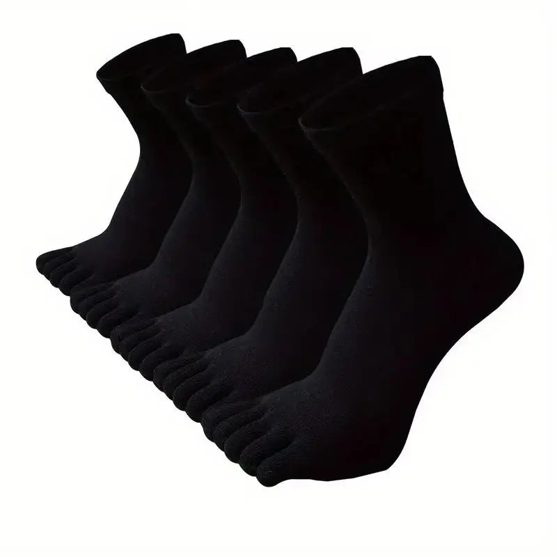 Five-toe cotton ankle socks, 5 pairs, by Torqelo.com, view 3