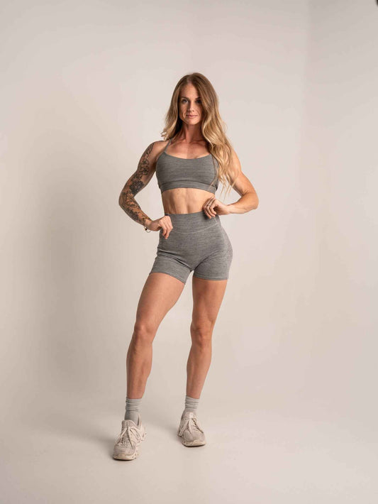 WOMEN'S | DEBUT 4-INCH SHORT : GRAY by Alpha Country Training + Nutrition
