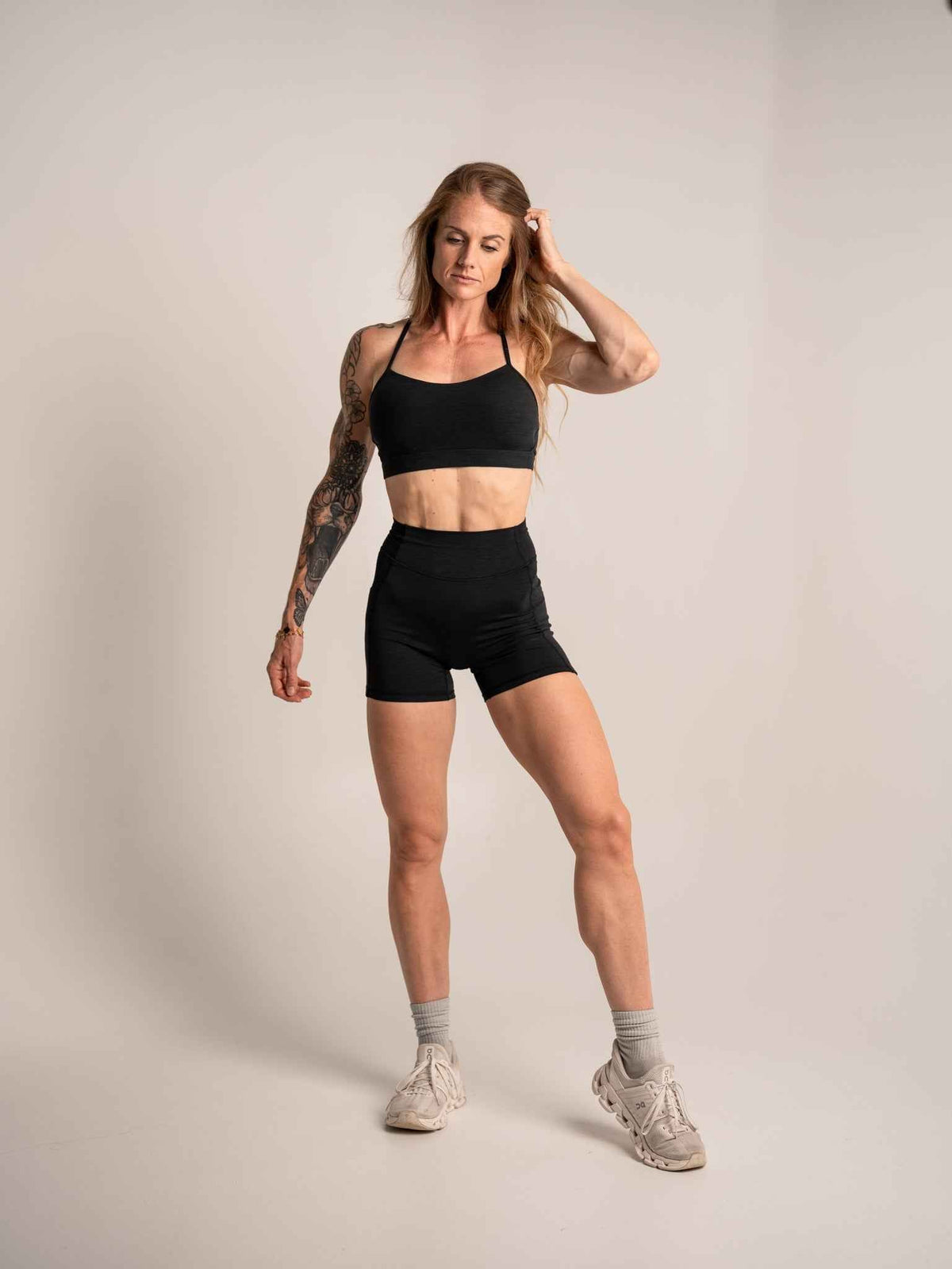 WOMEN'S | DEBUT 4-INCH SHORT : BLACK by Alpha Country Training + Nutrition