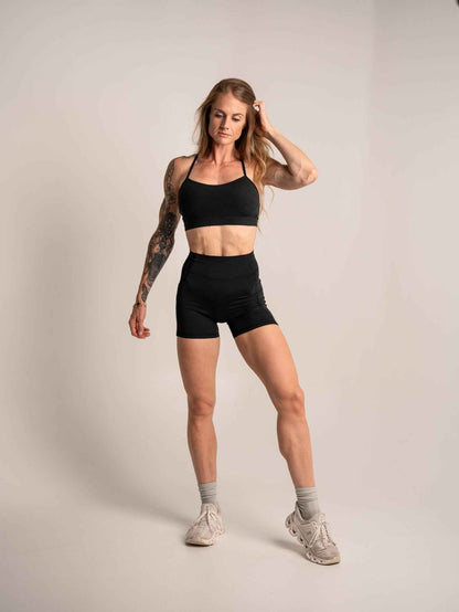 WOMEN'S | DEBUT 4-INCH SHORT : BLACK by Alpha Country Training + Nutrition