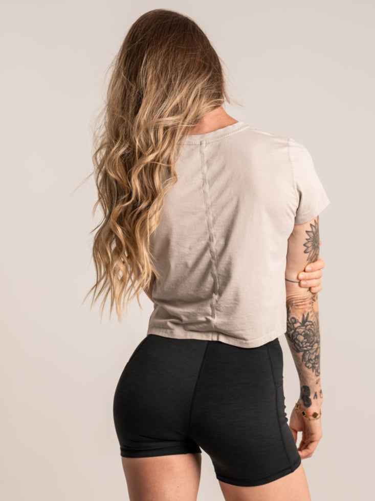 WOMEN'S | ENCORE CROP TEE : BONE by Alpha Country Training + Nutrition