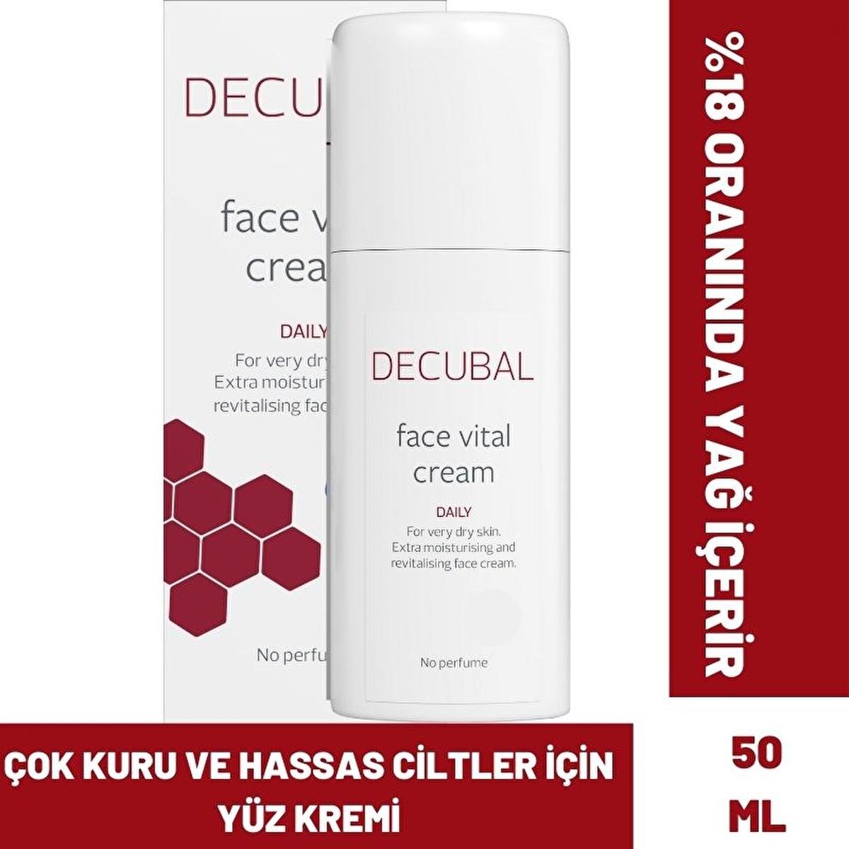 Decubal Moisturizing Face Cream for Dry & Sensitive Skin - Fragrance-Free, Natural Ingredients - 1.69 fl ozMoisturizerTorqelo.com