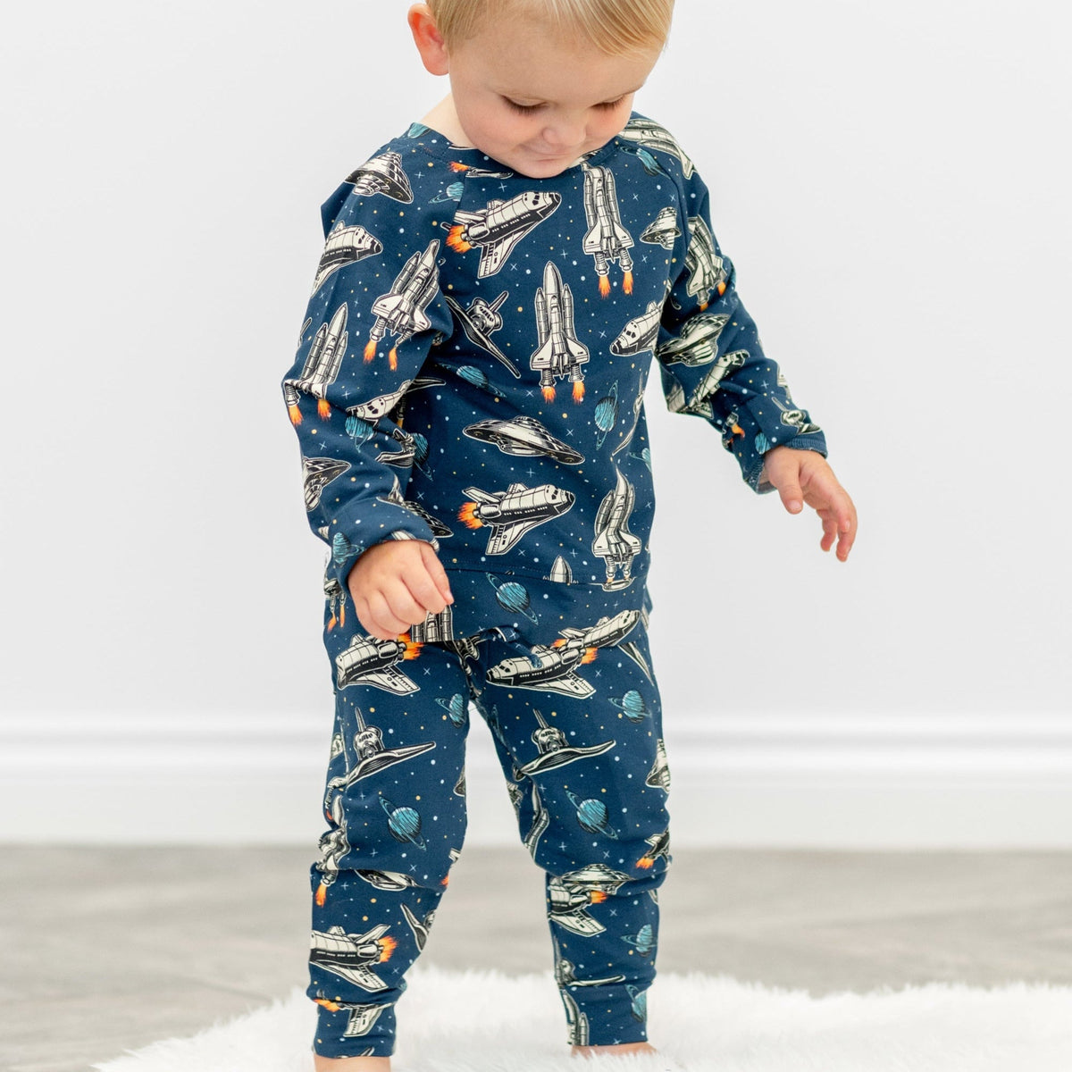 Deep In Orbit Crew Neck Jogger Set by Sweet Bamboo