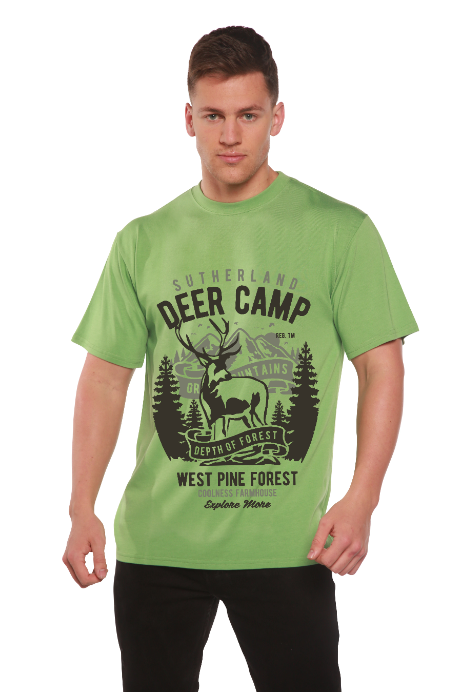 Deer Camp men's bamboo graphic T-shirt – view 5