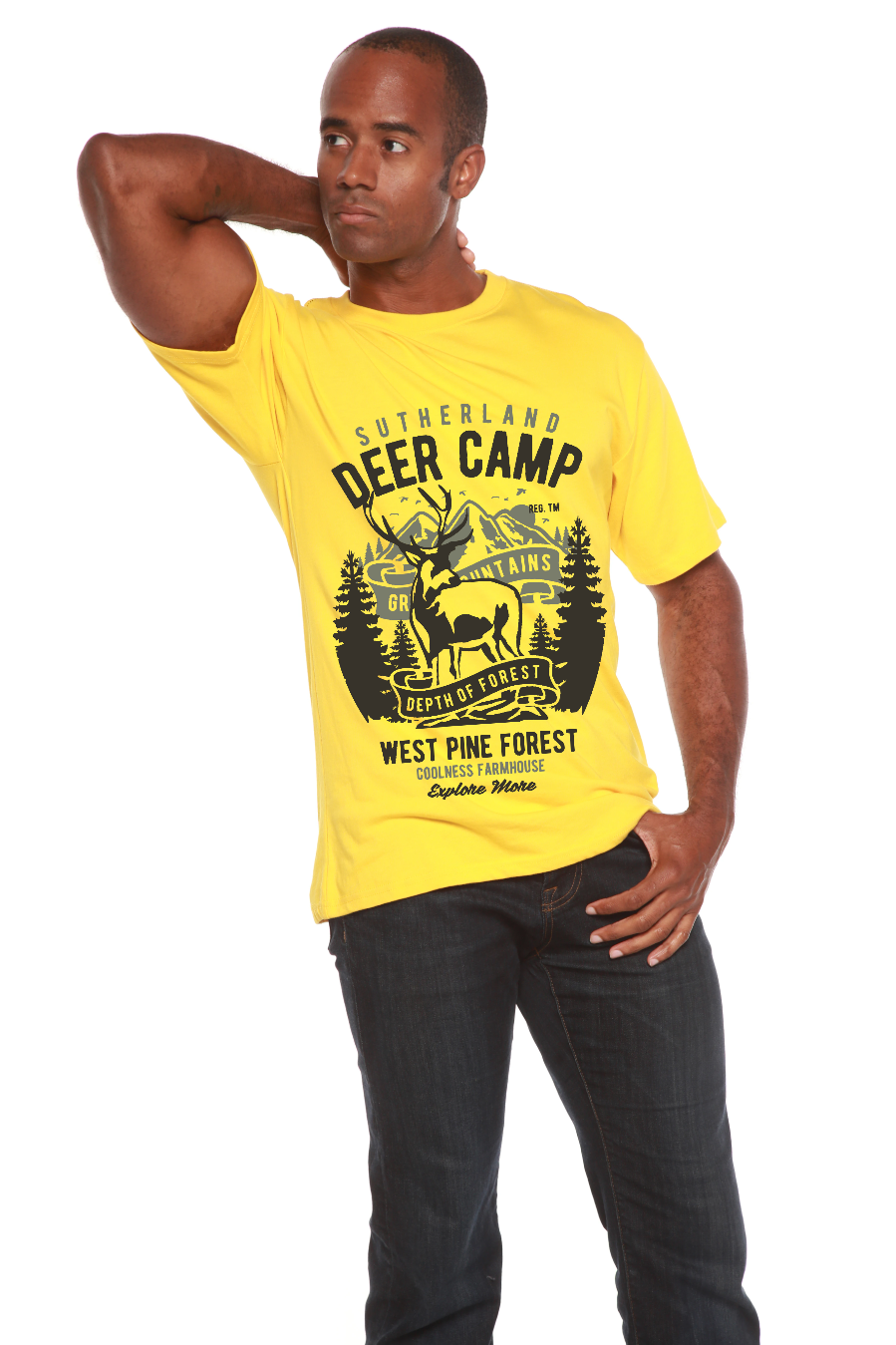 Deer Camp men's bamboo graphic T-shirt – view 6