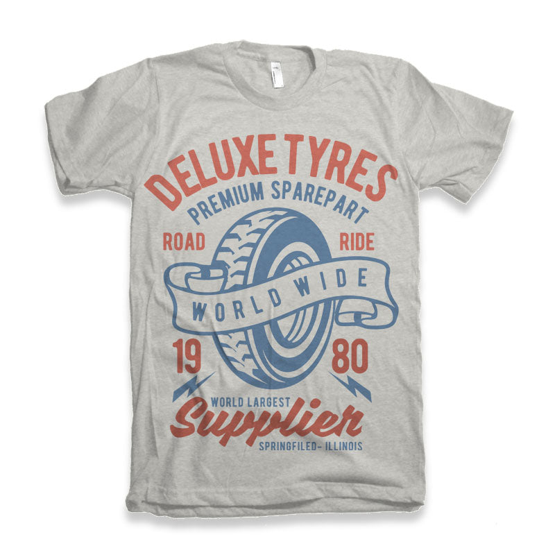 Deluxe Tyres men's bamboo graphic T-shirt – view 2