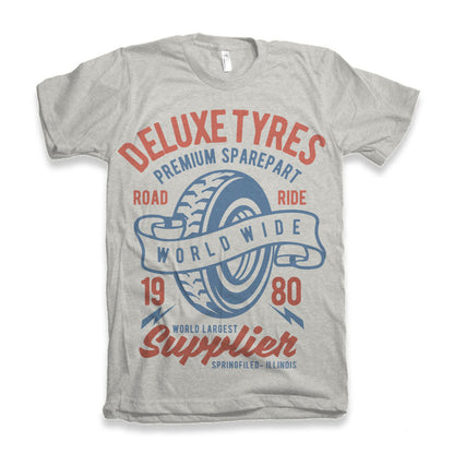 Deluxe Tyres men's bamboo graphic T-shirt – view 2