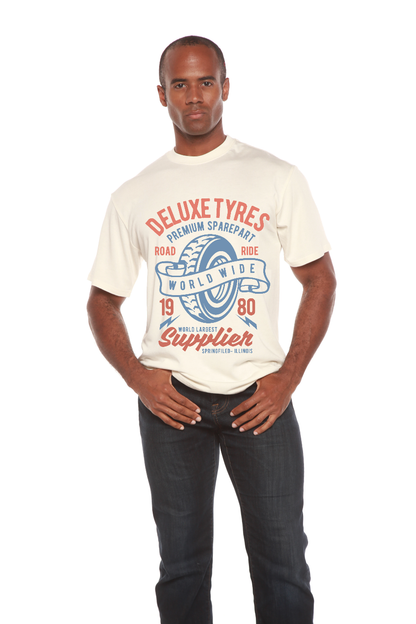Deluxe Tyres men's bamboo graphic T-shirt – view 14