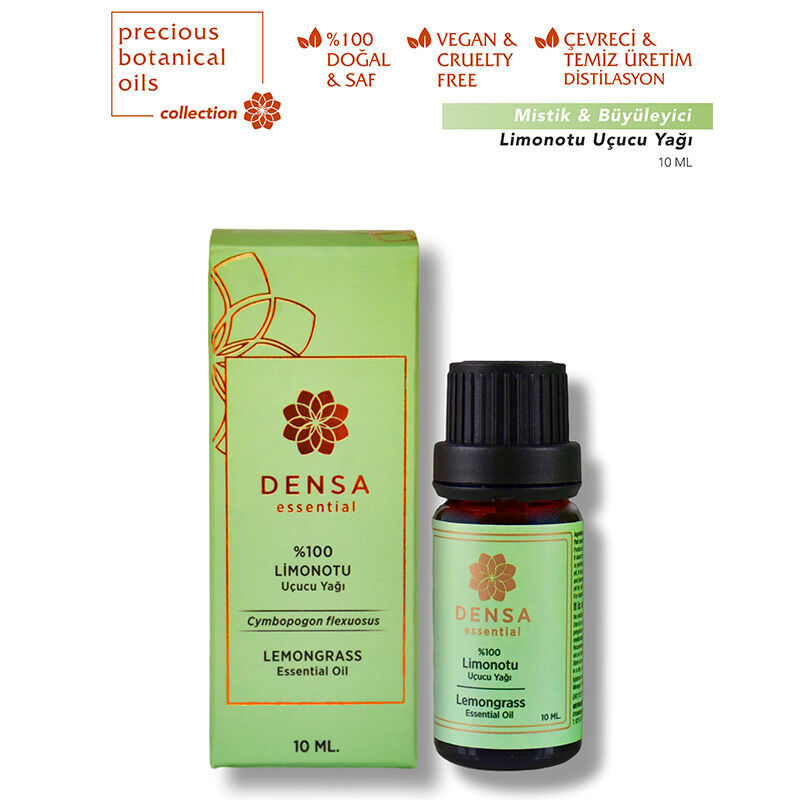 Densa Essential Lemongrass Essential Oil for Aromatherapy 10 ml by Beauty Care Bag