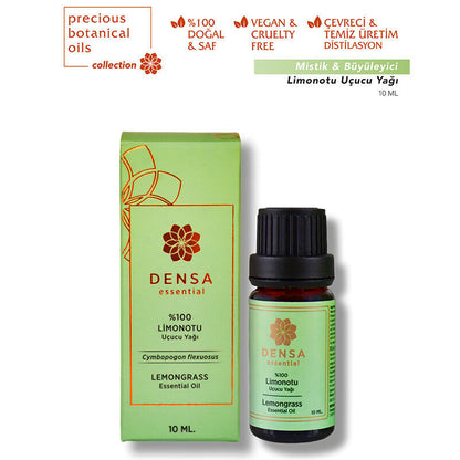 Densa Essential Lemongrass Essential Oil for Aromatherapy 10 ml by Beauty Care Bag