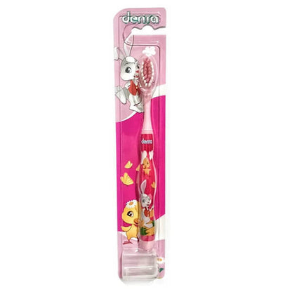 Denta Kids Soft Toothbrush for Girls Pink 1 Count by Beauty Care Bag