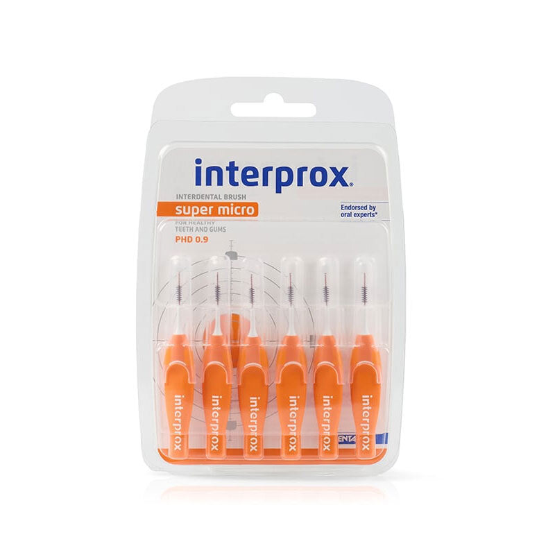 Dentaid Interprox 4G Supermicro Orange Interdental Brushes 6-Pack by Beauty Care Bag
