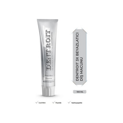 Dentroit 3x Extra Whitening Toothpaste for Bright Smiles 100 ml by Beauty Care Bag