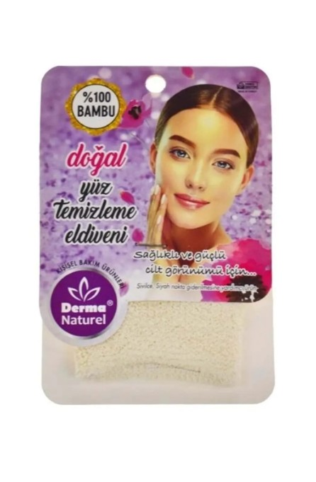 Derma Naturel Bamboo Face Cleansing Glove for Gentle Exfoliation by Beauty Care Bag