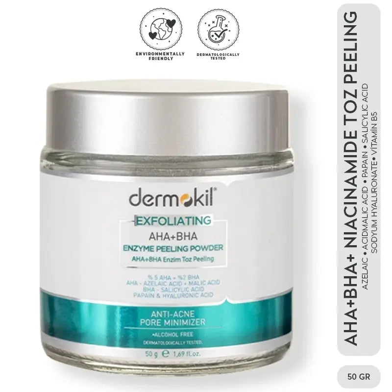 Dermokil Exfoliating AHA BHA Enzyme Peeling Powder 50g by Beauty Care Bag