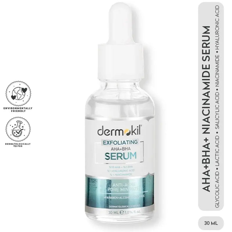 Dermokil Exfoliating AHA BHA Niacinamide Pore Serum 200ml by Beauty Care Bag
