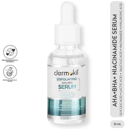 Dermokil Exfoliating AHA BHA Niacinamide Pore Serum 200ml by Beauty Care Bag