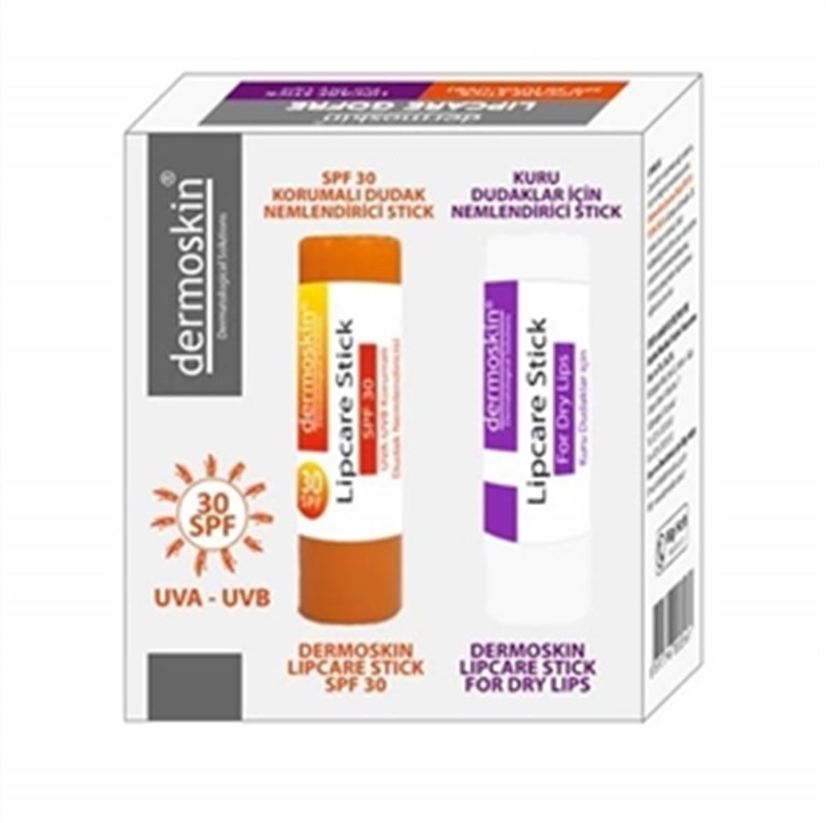 Dermoskin Lip Care SPF 30 - Moisturizing, Protective, and Hypoallergenic Lip Balm for Dry Lips by Beauty Care Bag
