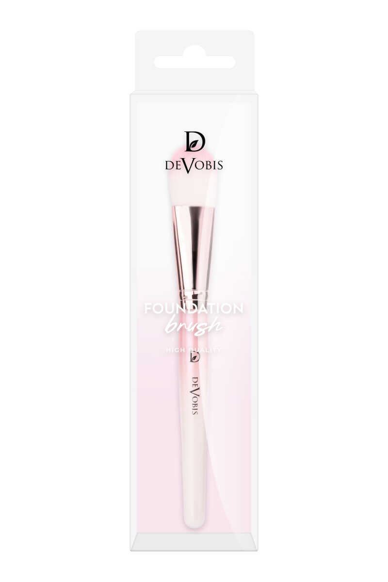Golden Rose Devobis Foundation Brush for Seamless Makeup by Beauty Care Bag