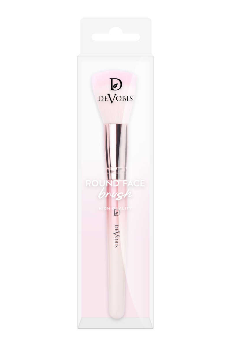 Golden Rose Devobis Round Face Brush for Flawless Blending by Beauty Care Bag