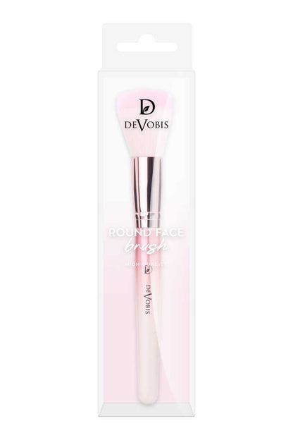 Golden Rose Devobis Round Face Brush for Flawless Blending by Beauty Care Bag