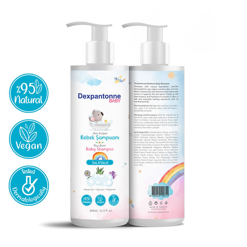 Dexpantonne Baby Newborn Shampoo with Aloe & Chamomile 400 ml by Beauty Care Bag
