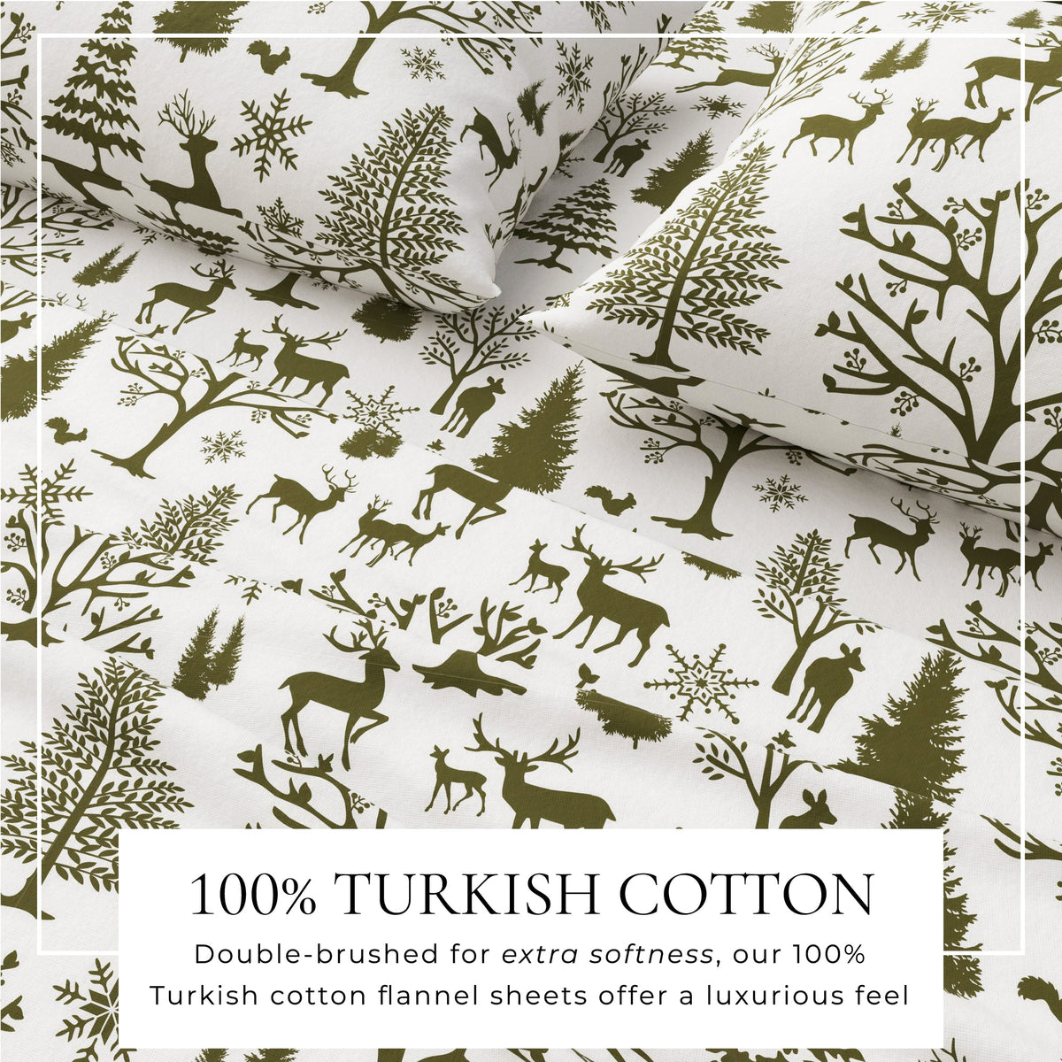 Turkish Cotton Flannel Sheet - Lakeview Collection by Great Bay Home
