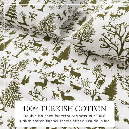 Turkish Cotton Flannel Sheet - Lakeview Collection by Great Bay Home