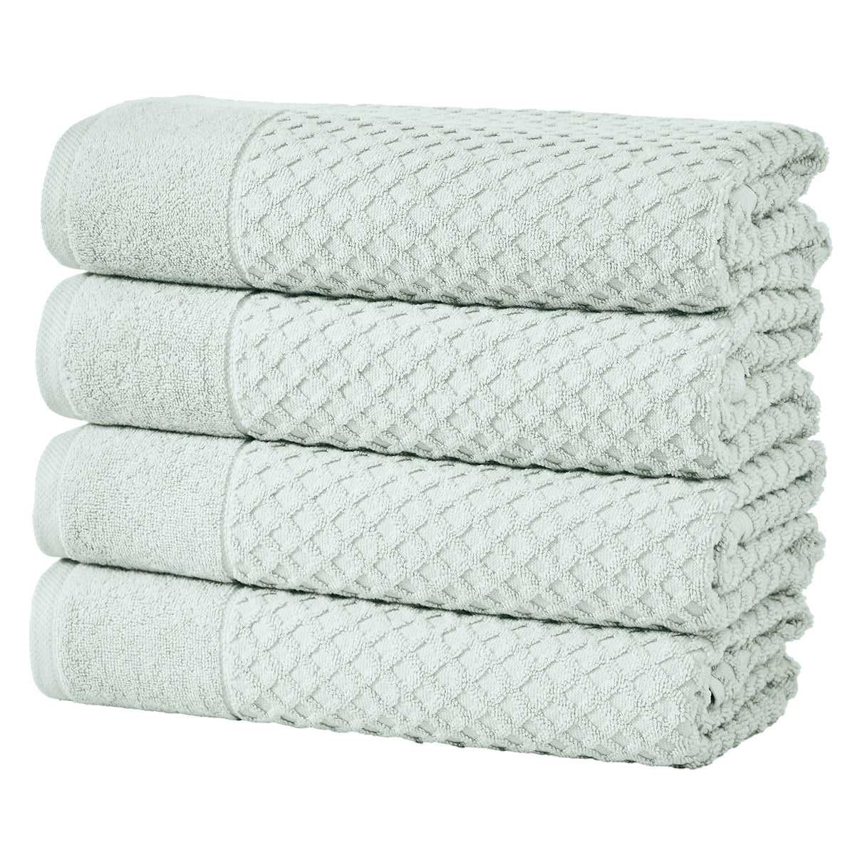 Cotton Diamond Waffle Weave Bath Towel Set - Grayson Collection by Great Bay Home