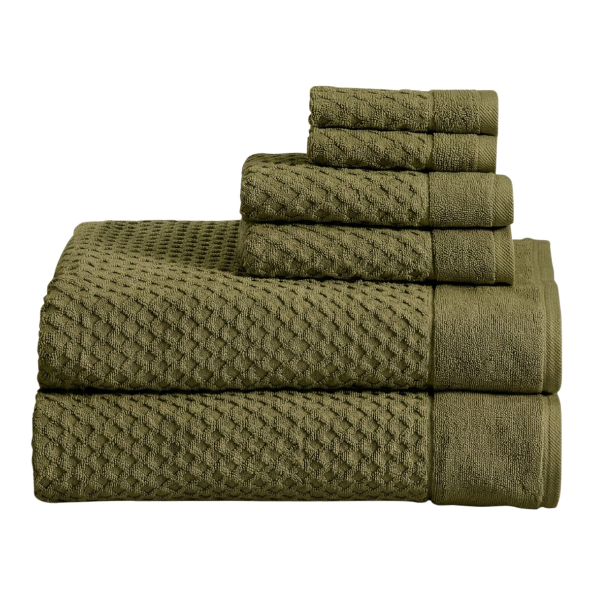 Cotton Diamond Waffle Weave Bath Towel Set - Grayson Collection by Great Bay Home
