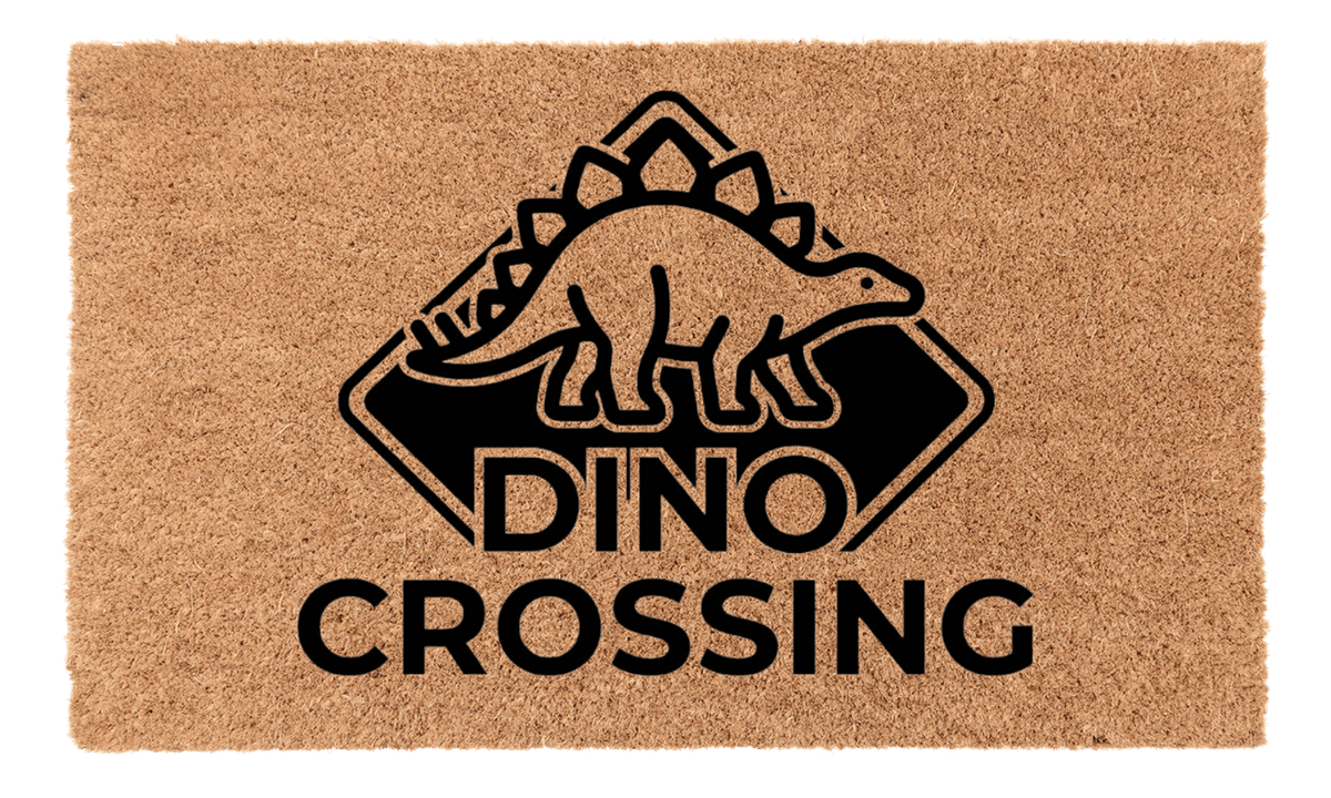 Dino Crossing Coir MatTorqelo.com