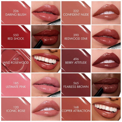 Dior Rouge Shock Shine 168 High-Shine Lipstick for Radiant Lips by Beauty Care Bag