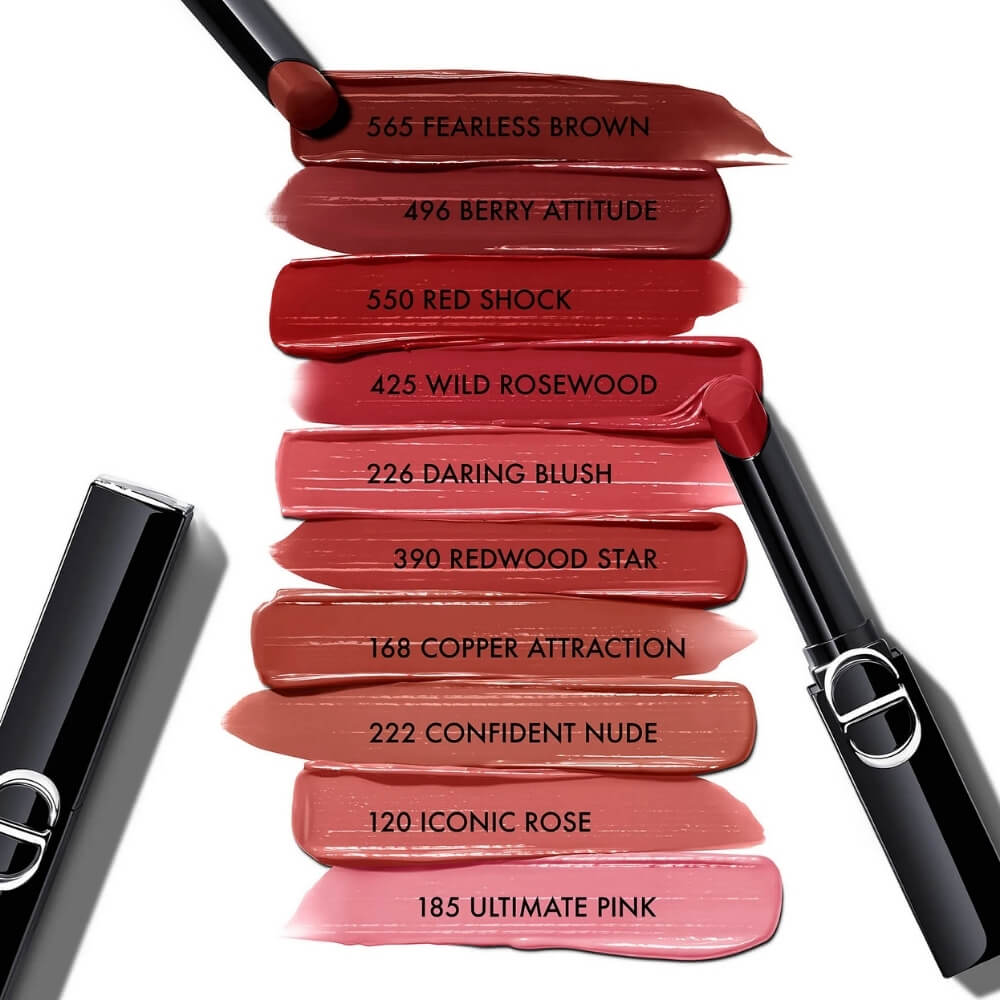 Dior Rouge Shock Shine 168 High-Shine Lipstick for Radiant Lips by Beauty Care Bag
