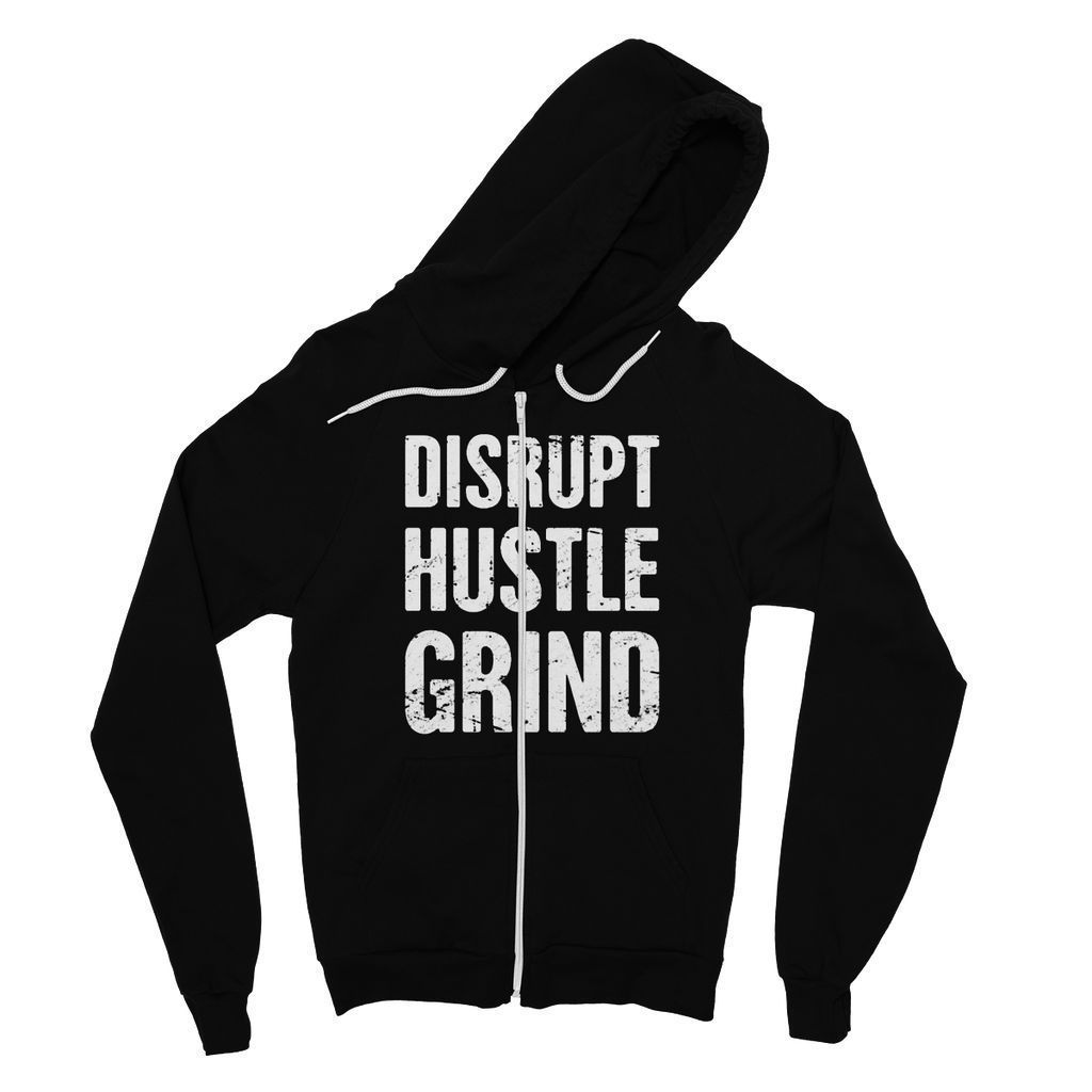 Disrupt Hustle Grind Fine Jersey Zip Hoodie by Scorpius