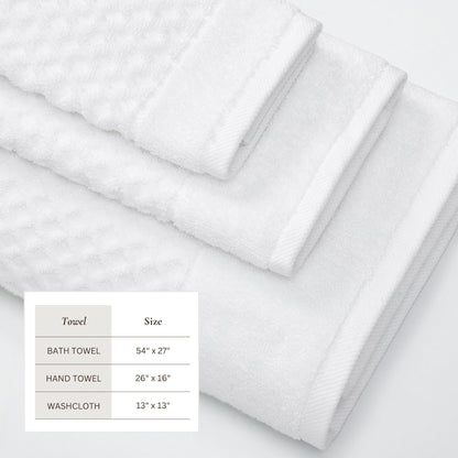 Cotton Diamond Waffle Weave Bath Towel Set - Grayson Collection by Great Bay Home