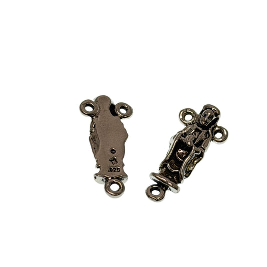 Sterling Silver Rosary Connector - Religious Cross Pendant Link 10x19mm by Continental Bead Suppliers