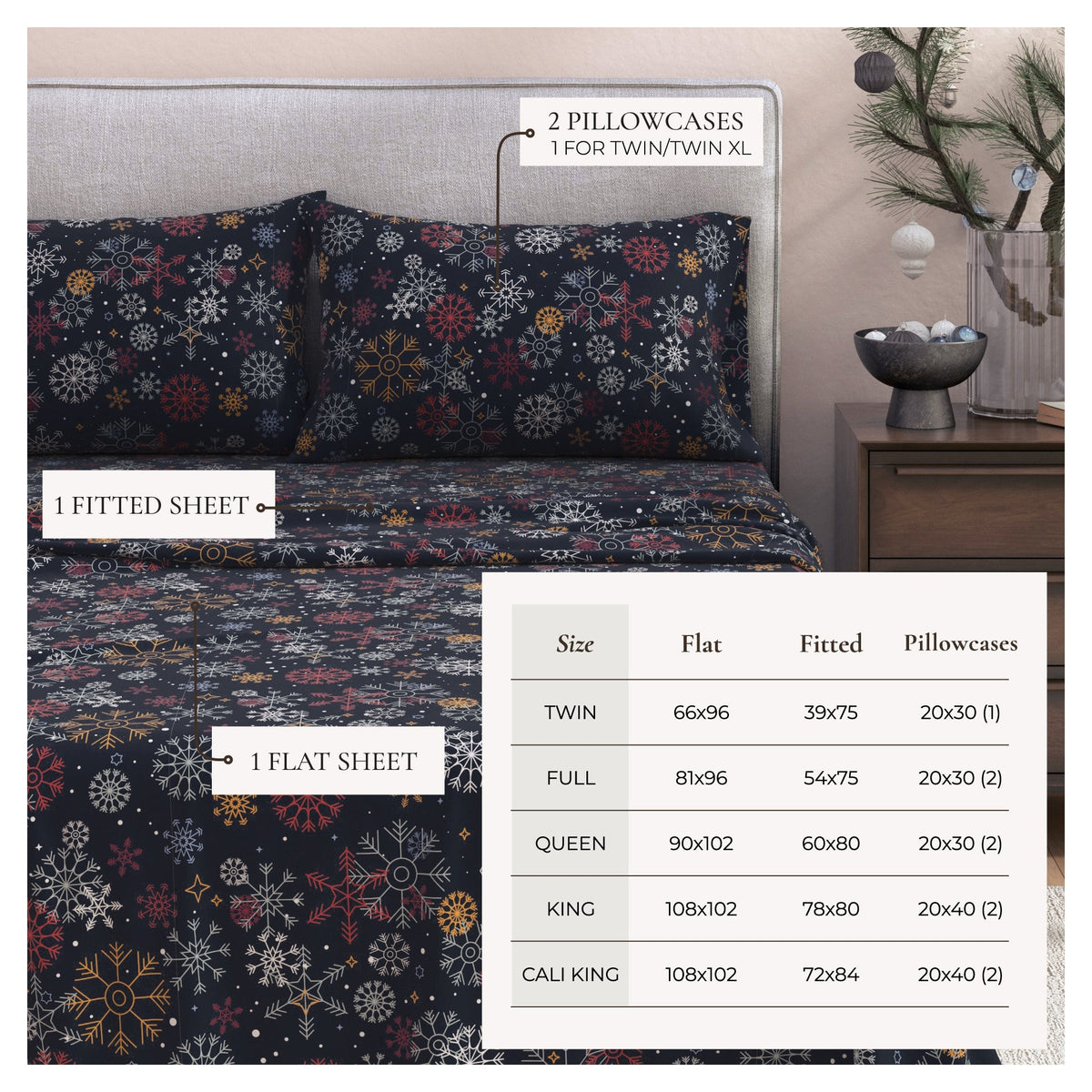 Turkish Cotton Flannel Sheet - Lakeview Collection by Great Bay Home