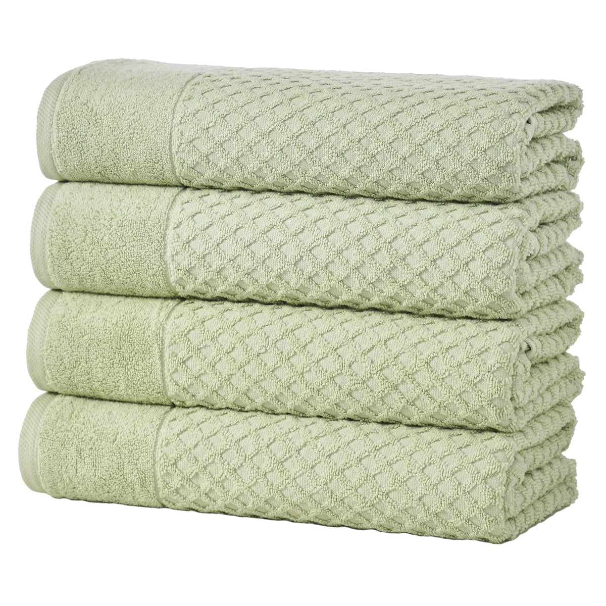 Cotton Diamond Waffle Weave Bath Towel Set - Grayson Collection by Great Bay Home