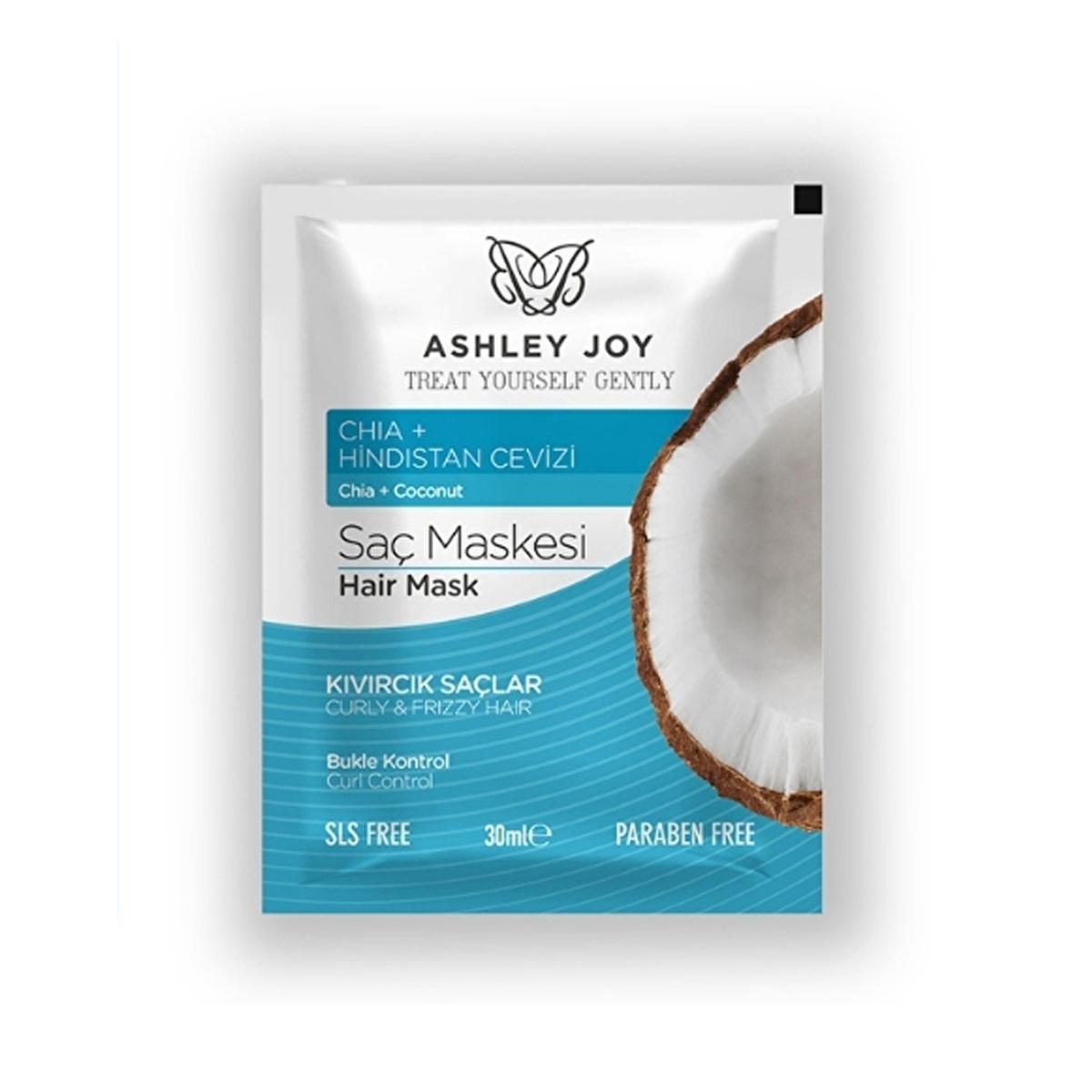 Ashley Joy Curl Control Hair Mask: Define Curls, Reduce Frizz & Repair with Chia & Flax Seed - Moisturizing Natural Hair Mask by Beauty Care Bag