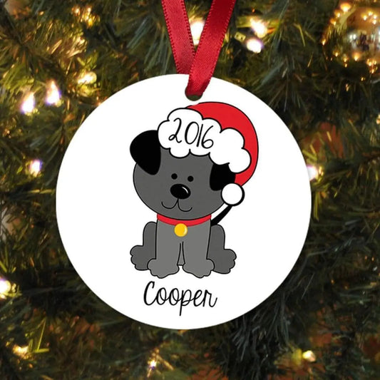 Dog Christmas Ornament - Personalized Christmas Ornament New Dog Gift by Joyful Moose