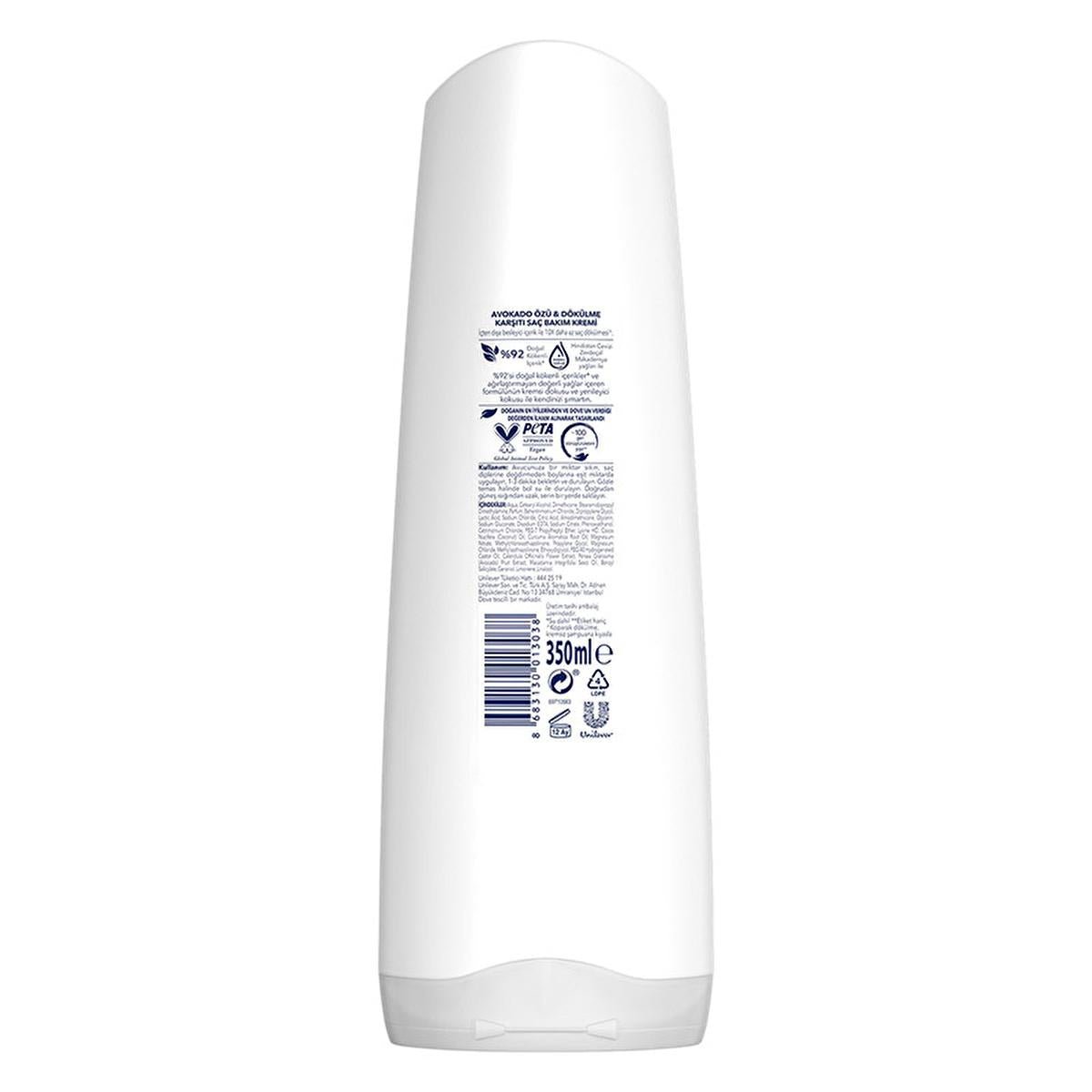 Dove Hair Care Cream - Anti-Hair Loss with Avocado Extract, Natural Ingredients, Vegan, 11.83 fl ozHair CareTorqelo.com
