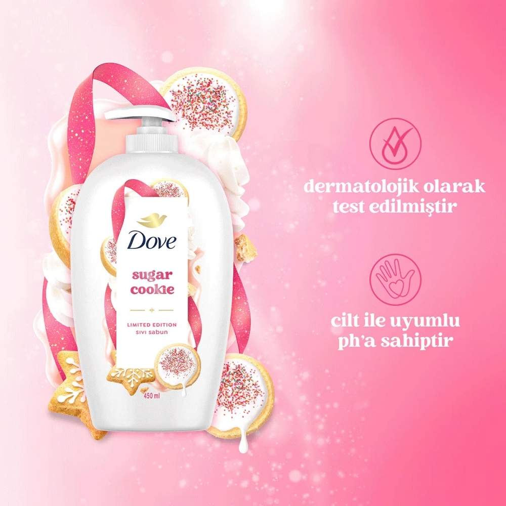 Dove Sugar Cookie Liquid Hand Soap with Sweet Scent 450 ml by Beauty Care Bag