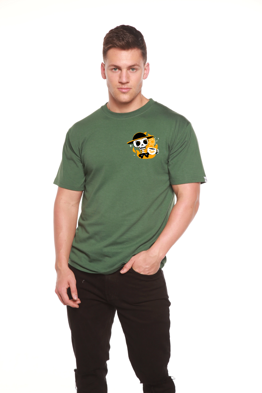 Skull with Coffee bamboo printed T-shirt – view 5