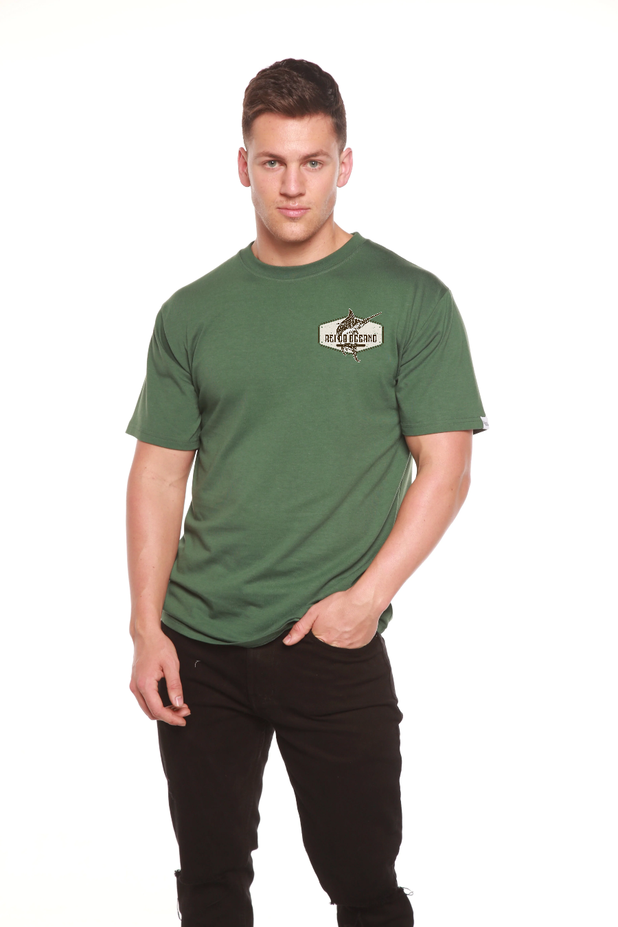 Rei do Oceano men's bamboo graphic T-shirt – view 6