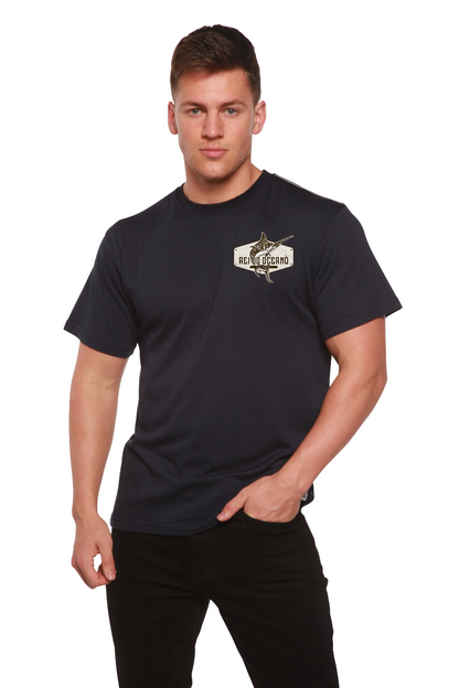 Rei do Oceano men's short sleeve bamboo crew neck graphic T-shirt