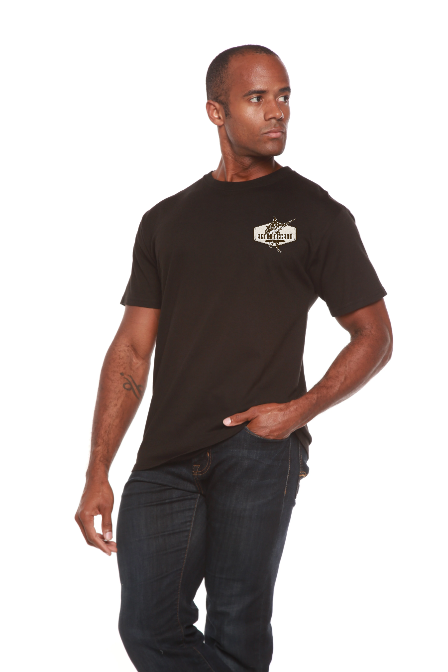 Rei do Oceano men's bamboo graphic T-shirt – view 3