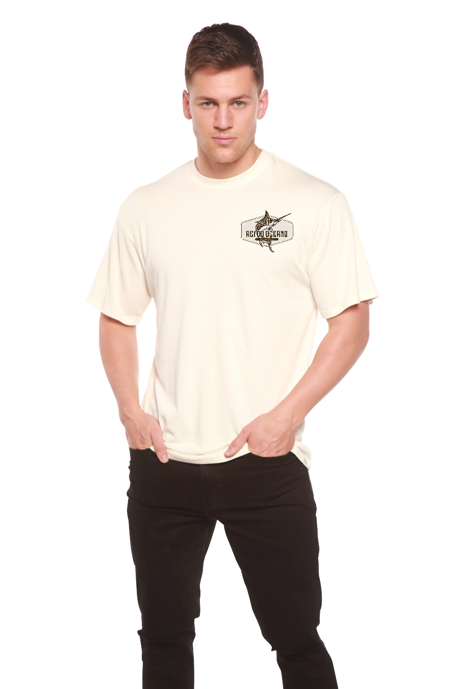 Rei do Oceano men's bamboo graphic T-shirt – view 2