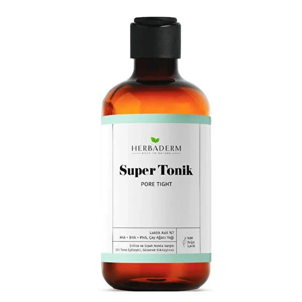 Herbaderm Exfoliating Toner AHA BHA PHA - Pore Tightening & Acne Treatment for Oily Skin by Beauty Care Bag